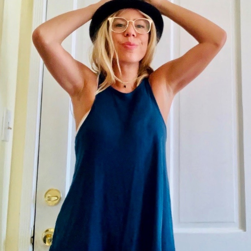 Free People Dark Turquoise//Blue Tank-Small